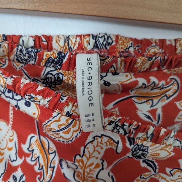 Bec & Bridge Red Floral Maxi Skirt - Picture 3 of 5